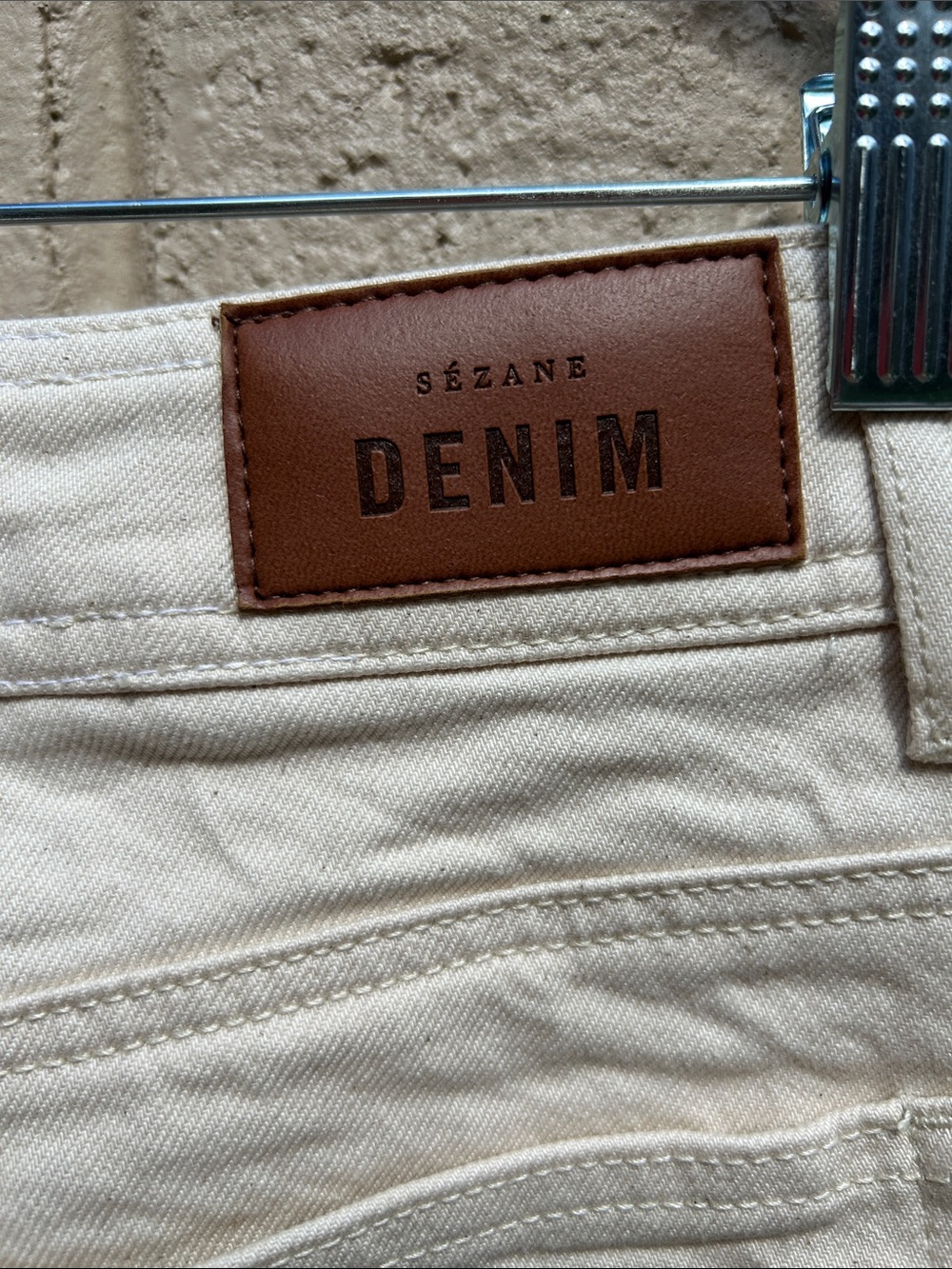 Sézane Le Crop Jean Mottled Ecru 38/6 - Picture 6 of 12